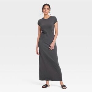 D275 NWT a new day Short Sleeve Crew Neck Knit Maxi Dress - Size: 2X